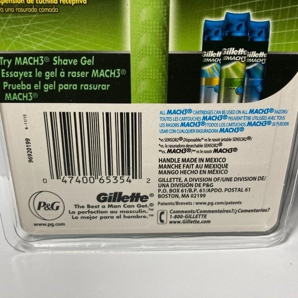 Gillette Mach 3 Sensitive Men's Razor - Picture 8 of 13